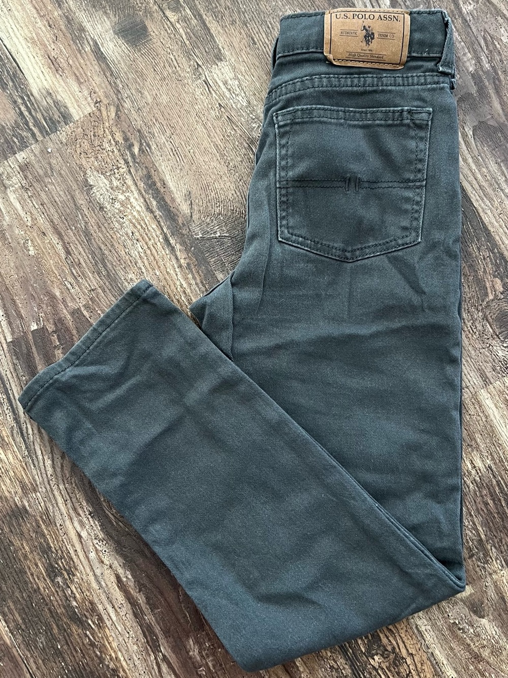U.S. Polo Assn. Boys Charcoal Slim Jeans